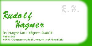rudolf wagner business card